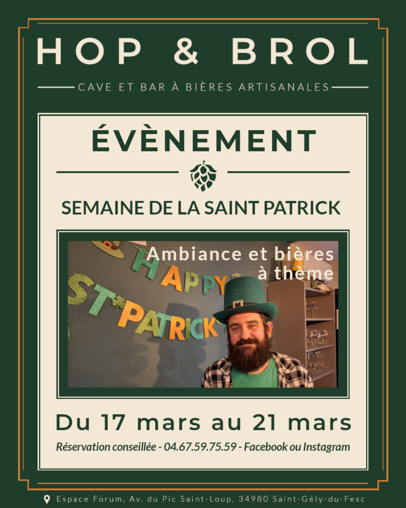 Semaine de la Saint patrick du 17 au 21